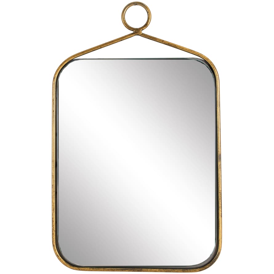 Grand Illusions Antique Brass Hanging Mirror