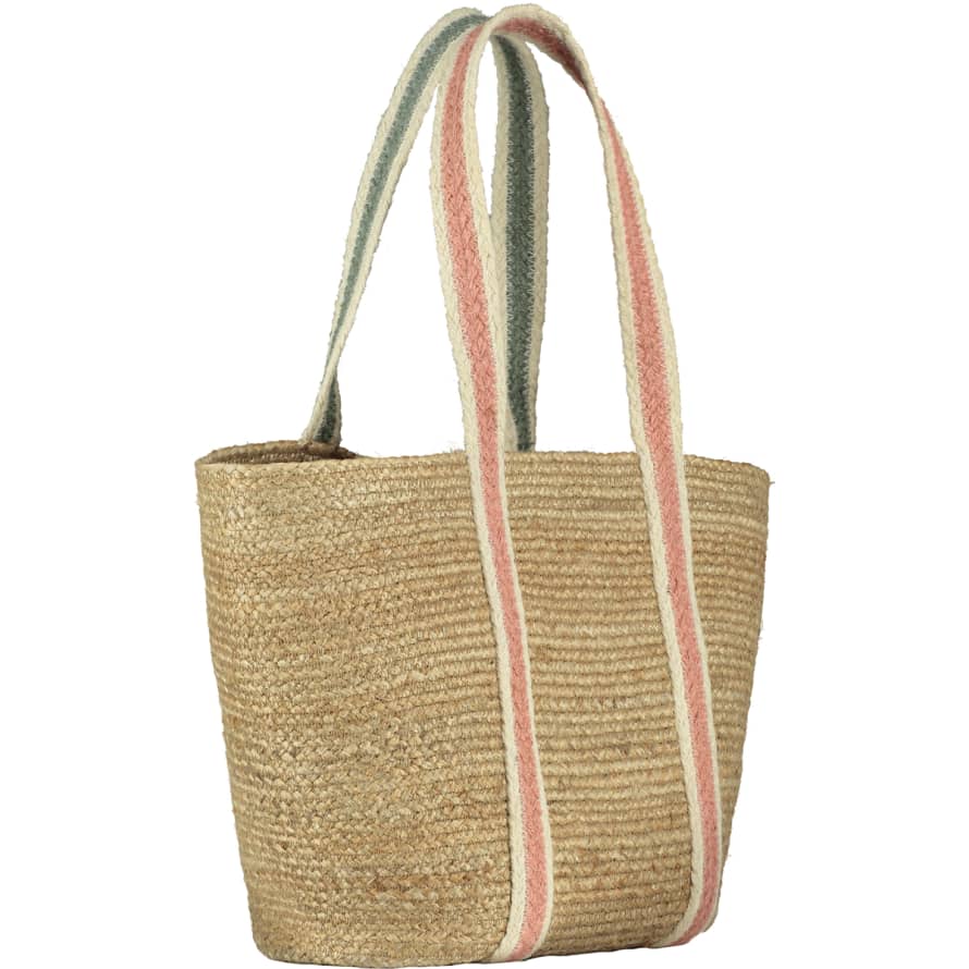 The Braided Rug Company Summer Rose Jute Tote Bag