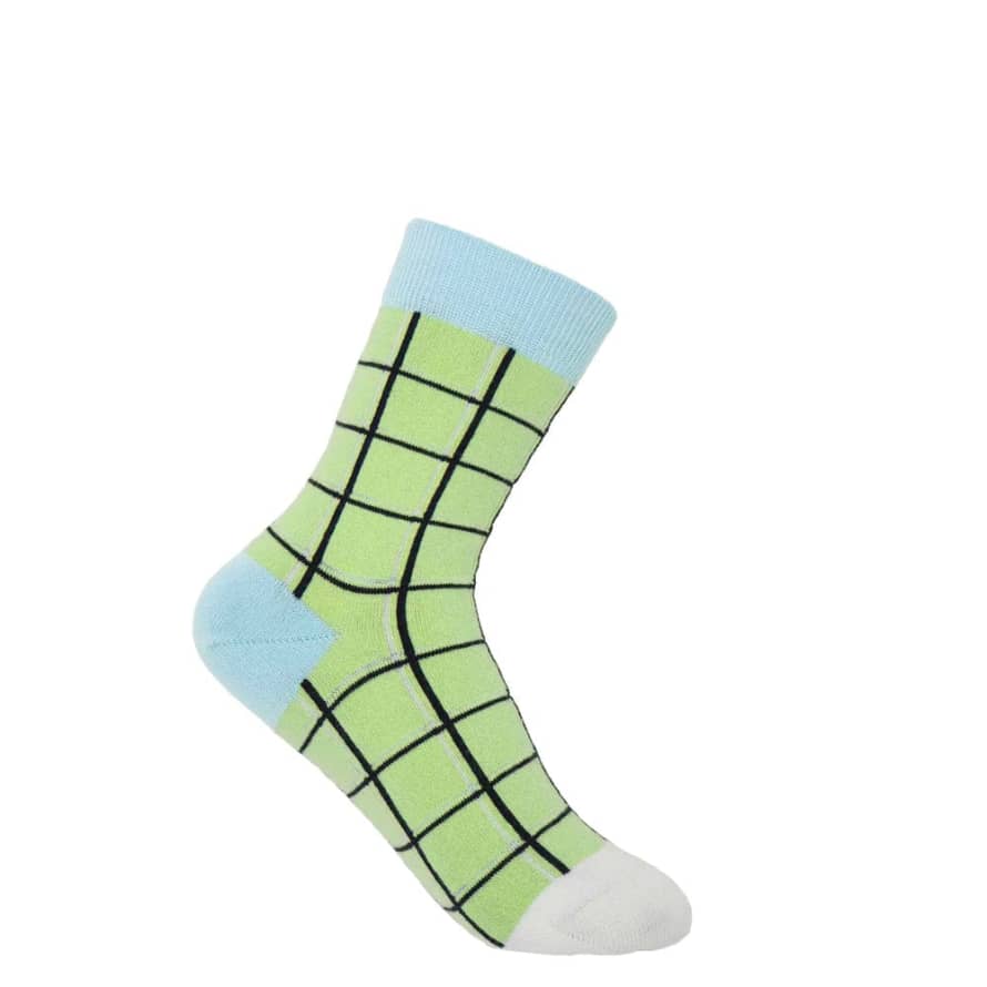 Peper Harow Lime Grid Socks 