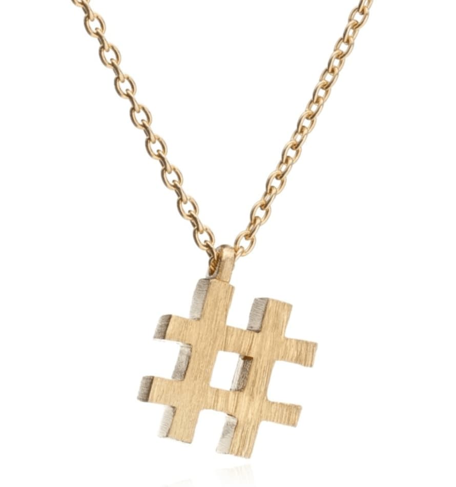 Azuni Gold Hashtag Necklace