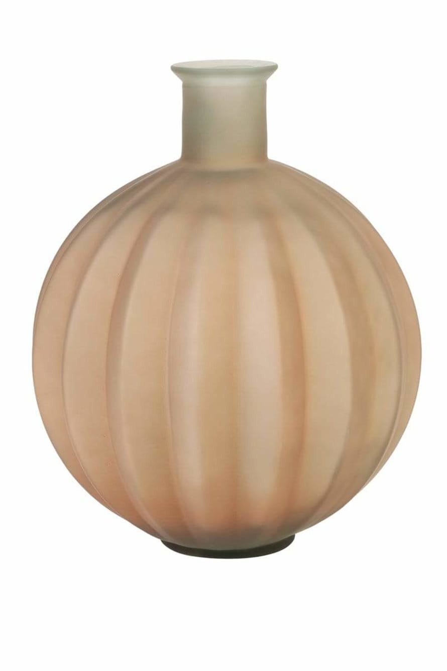 Light & Living Palloci Glass Vase In Matt Caramel