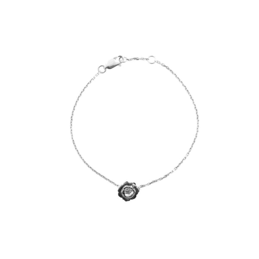 PureShore Wildflower Bracelet in Sterling Silver with A White Diamond
