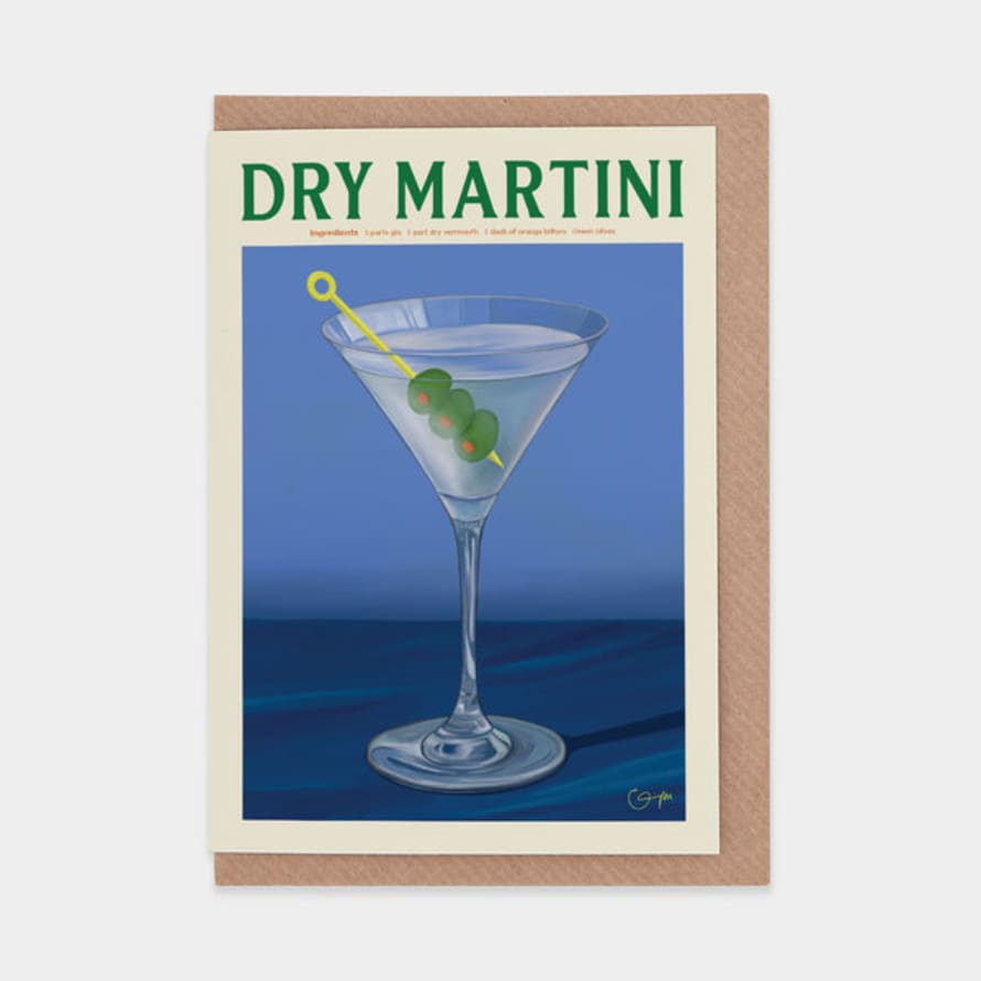 Elin PK Dry Martini Greetings Card