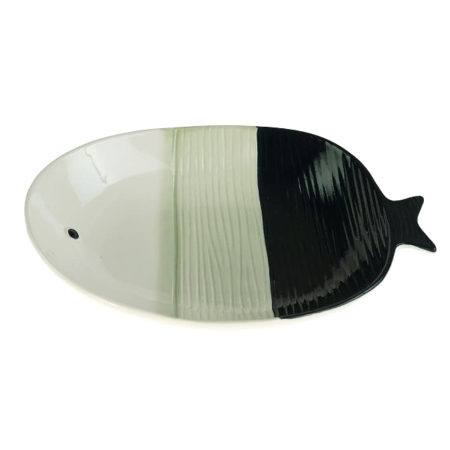 &Quirky Fish Design Deep Plate
