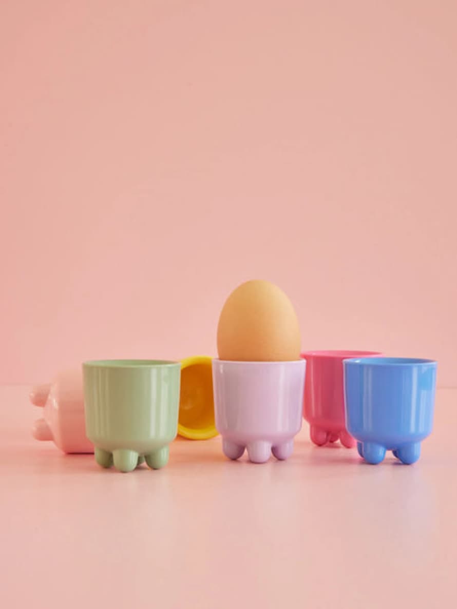 rice Melamine Egg Cups In Assorted Colours