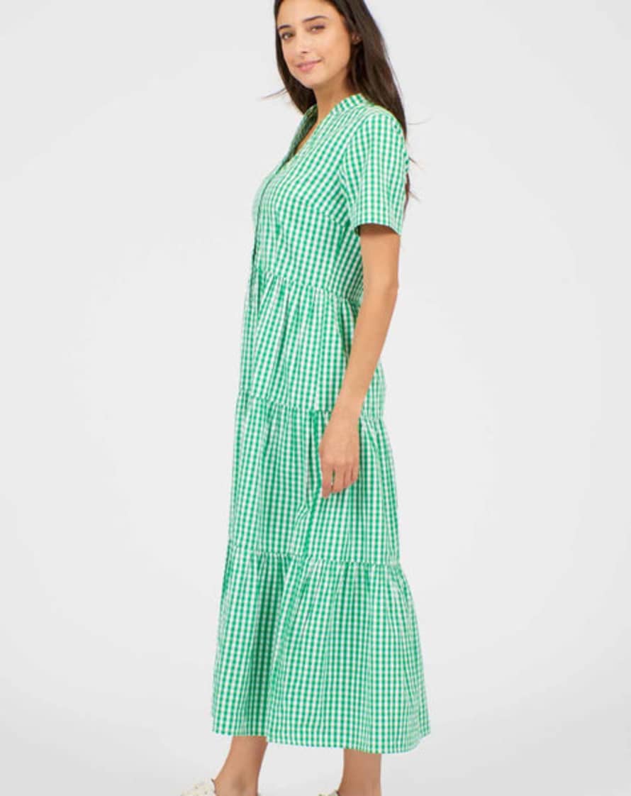 Lilac Rose Pretty Vacant Maxi Dress In Green Gingham Print