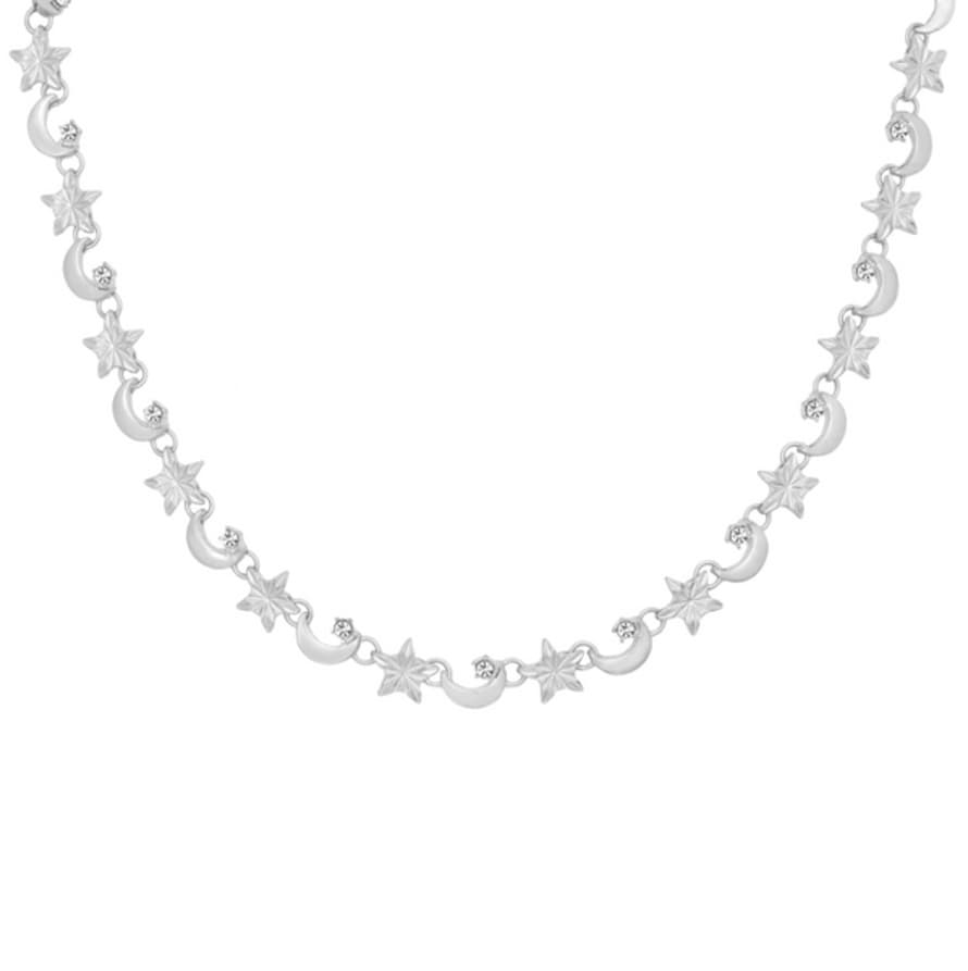 Bibi Bijoux Jewellery Bibi Bijoux Silver Star & Moon Necklace