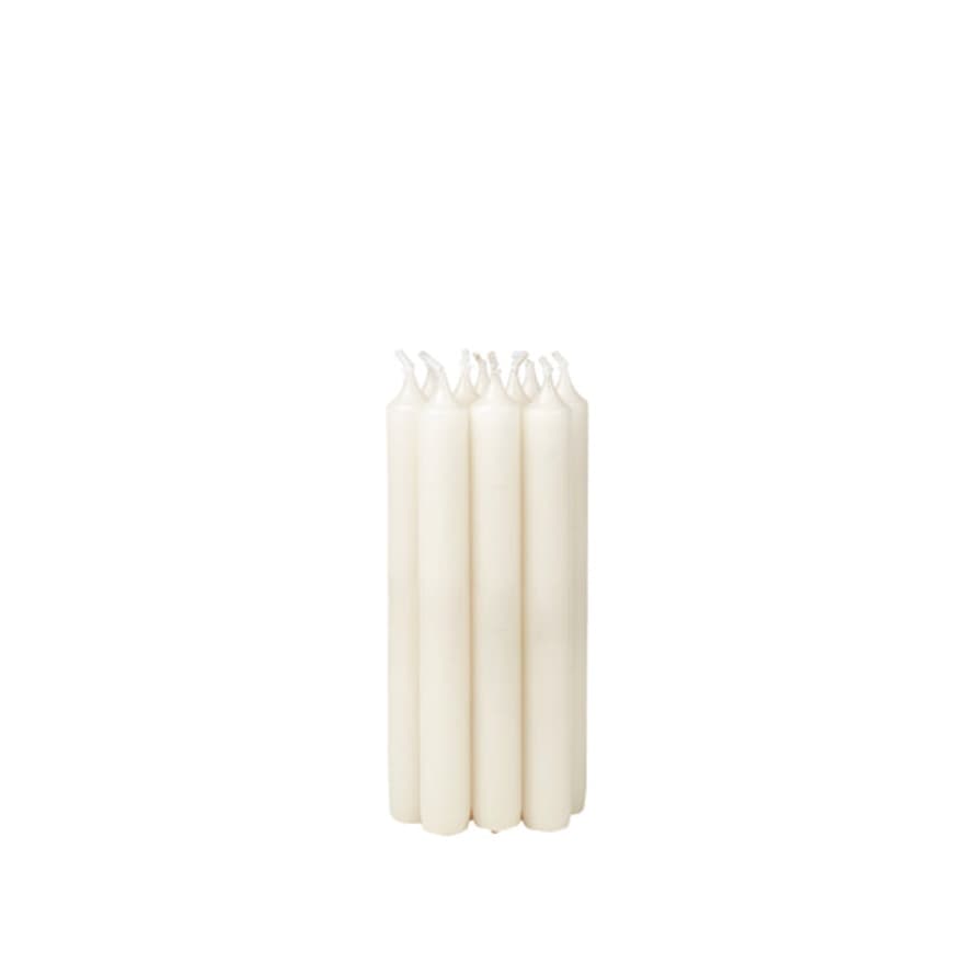 Broste Copenhagen Soft Taper Candle 10pk Antique White