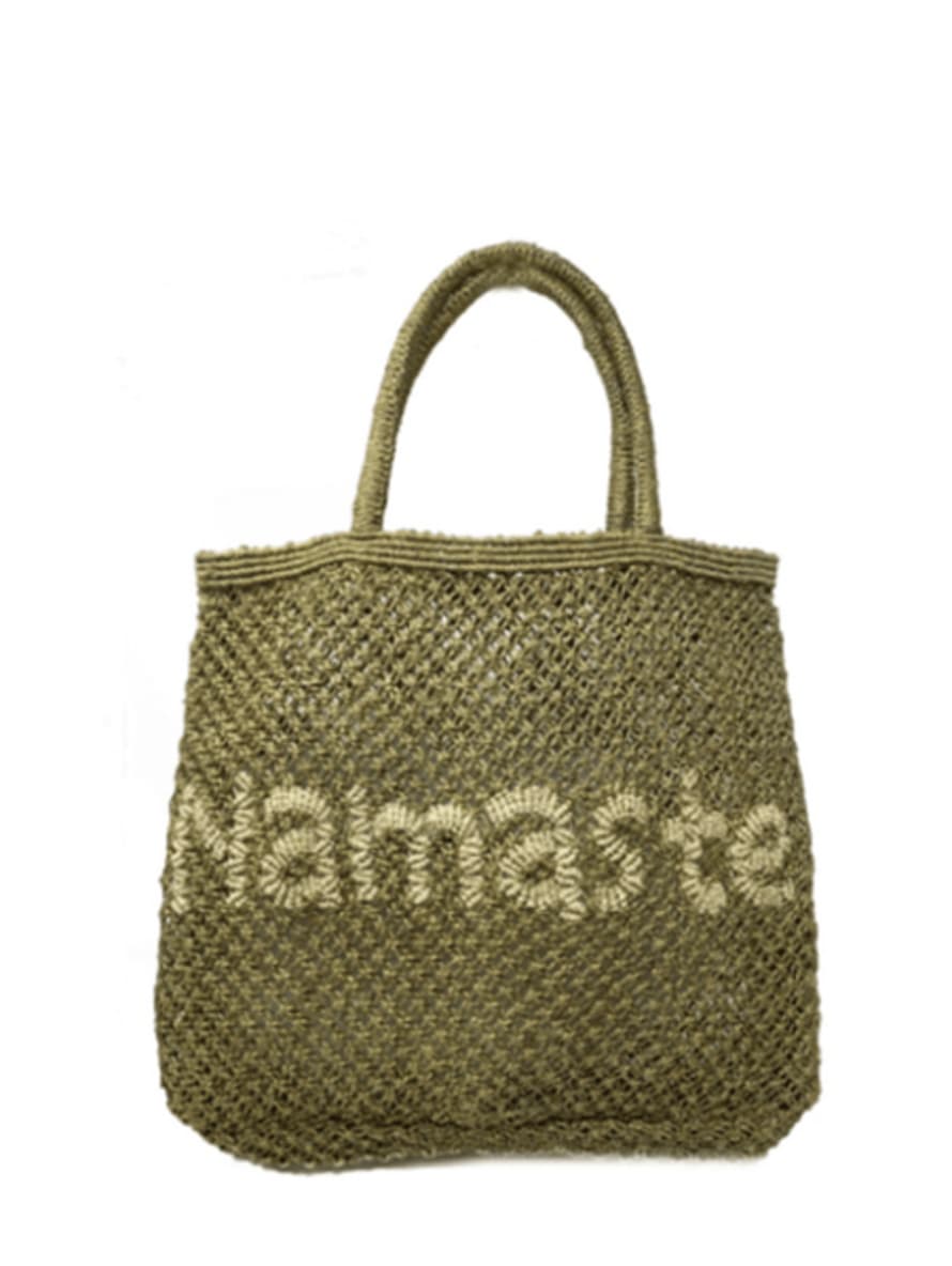 The Jacksons Khaki and Natural Namaste Jute Bag