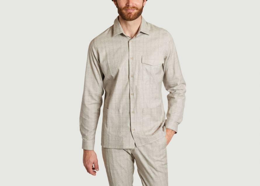 JagVi Rive Gauche Organic Cotton Checkered Overshirt