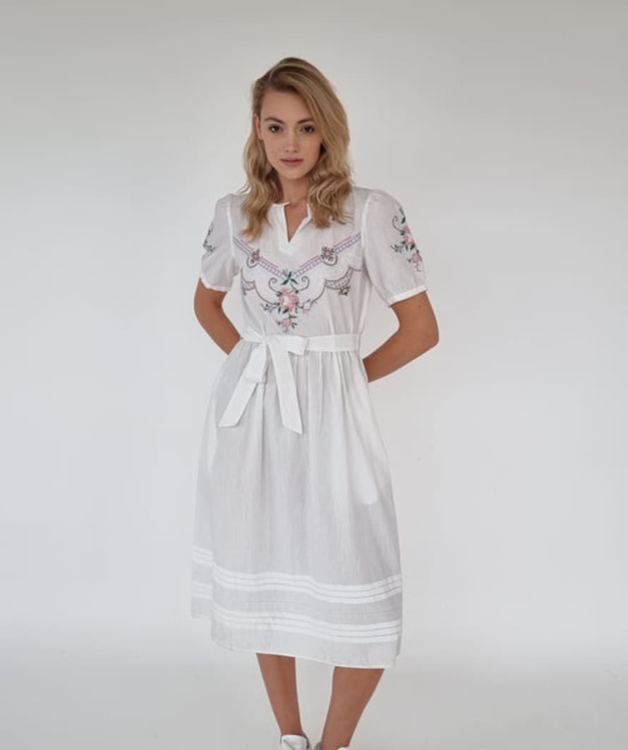 Rose and Rose Quimper Embroided Dress