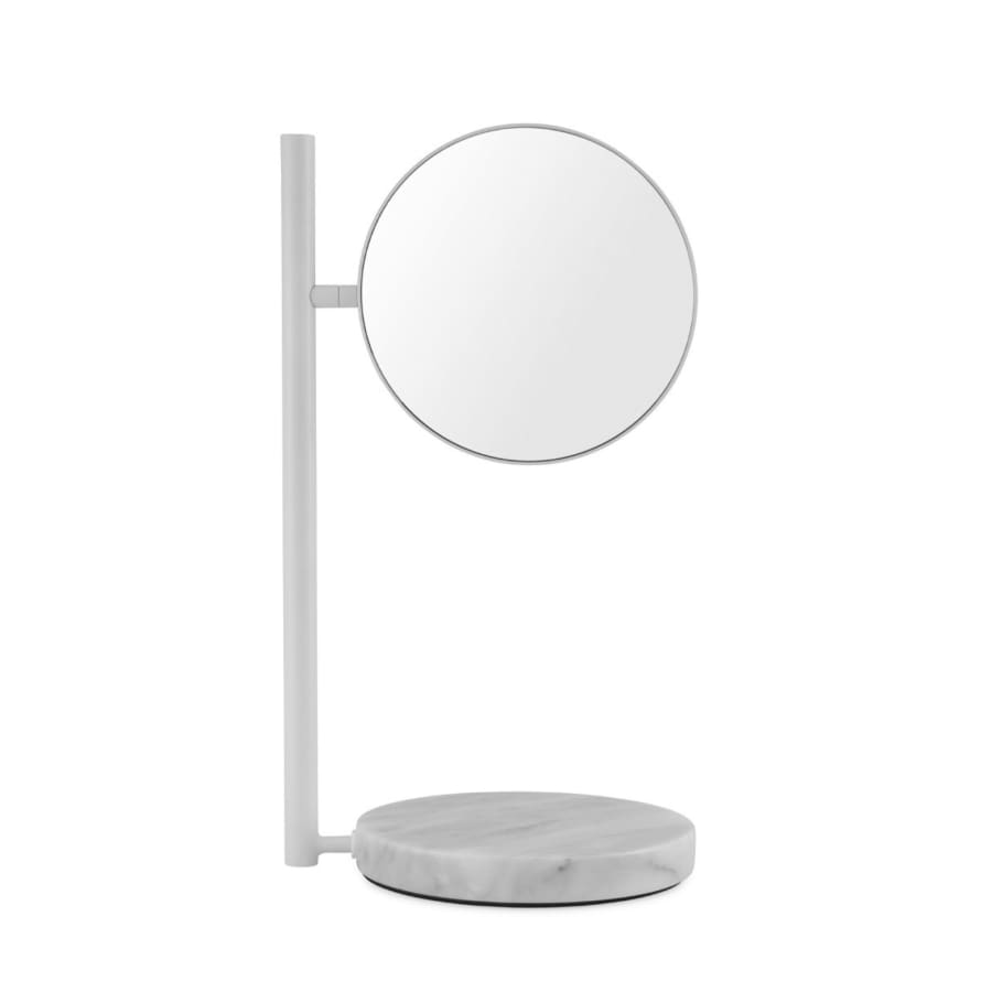 Normann Copenaghen White Freestanding Pose Mirror with Marble Base