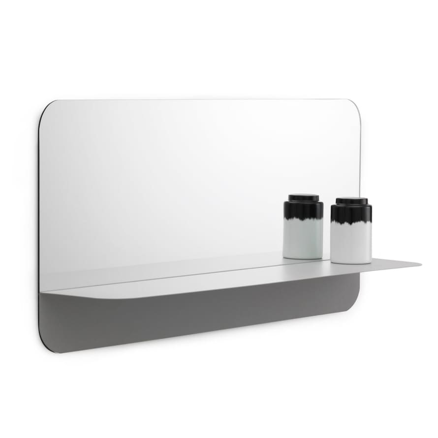 Normann Copenhagen Horizontal Horizon Mirror with Grey Shelf