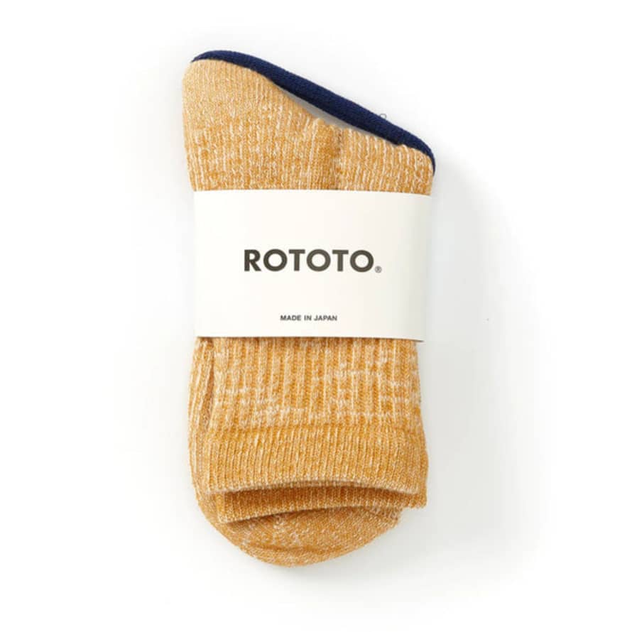 RoToTo Double Face Mid Socks Yellow