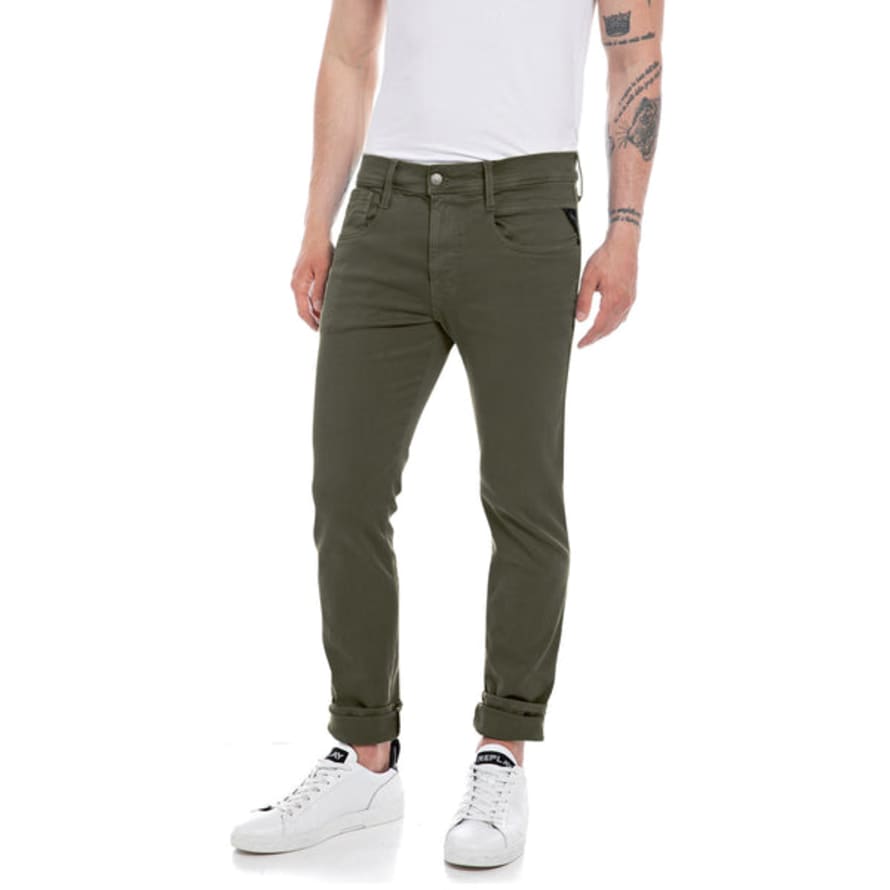 Replay Hyperflex X Lite Anbass Colour Edition Slim Fit Jeans - Sage Green