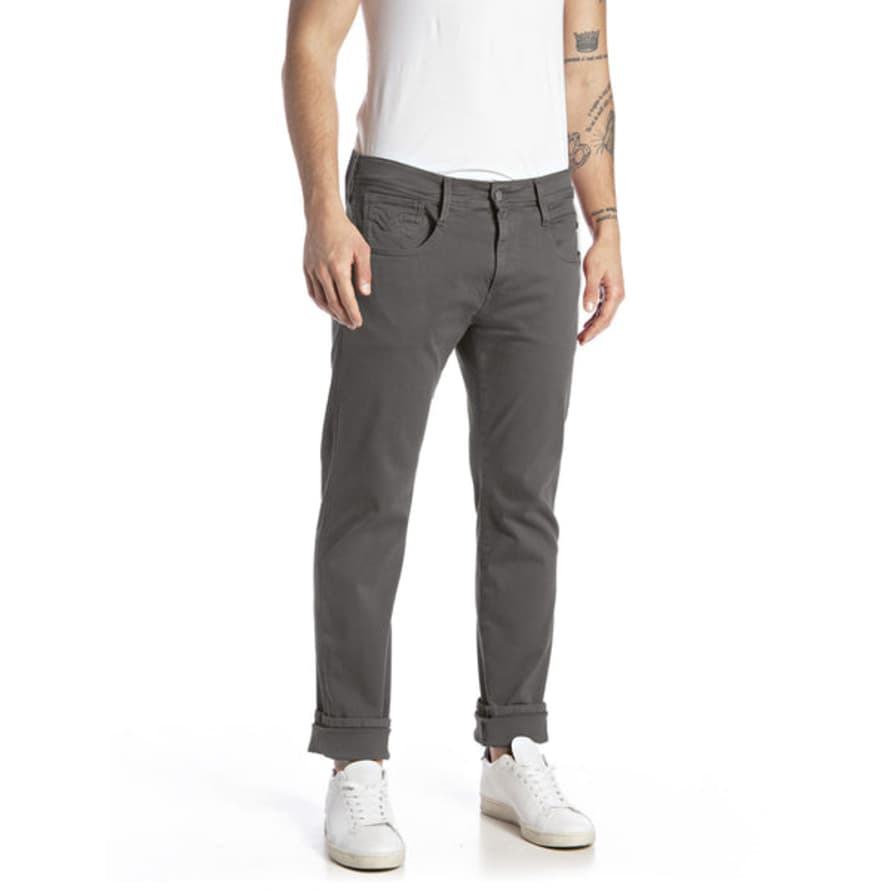 Replay Hyperflex X Lite Anbass Colour Edition Slim Fit Jeans - Mouse Grey