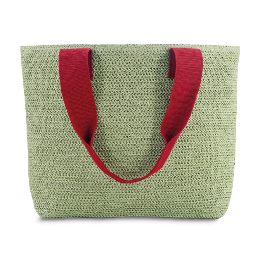 Remember Shoulder Tote Basket Shopping Carry Bag In Lime Green