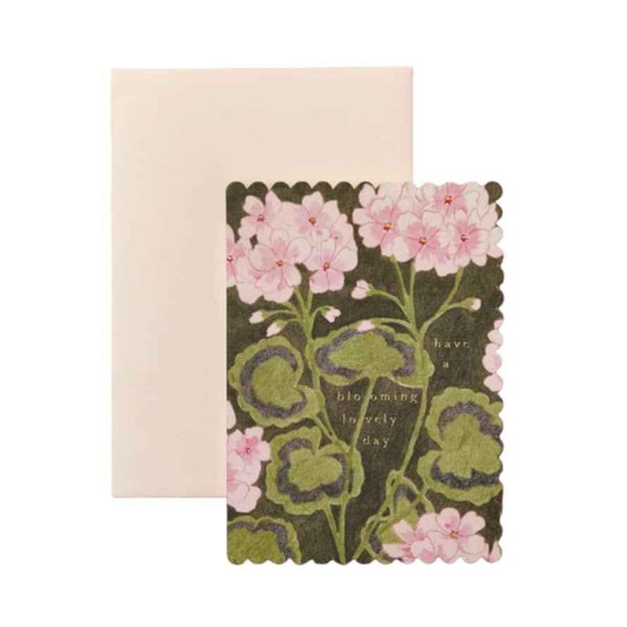 Wanderlust Paper Birthday Card Geranium Blooming Lovely Day