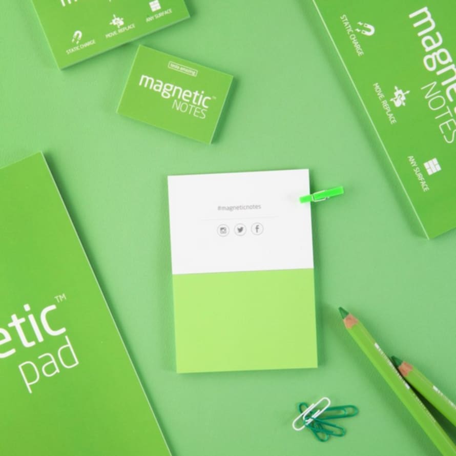 Tesla Amazing Small Magnetic Notes - Green