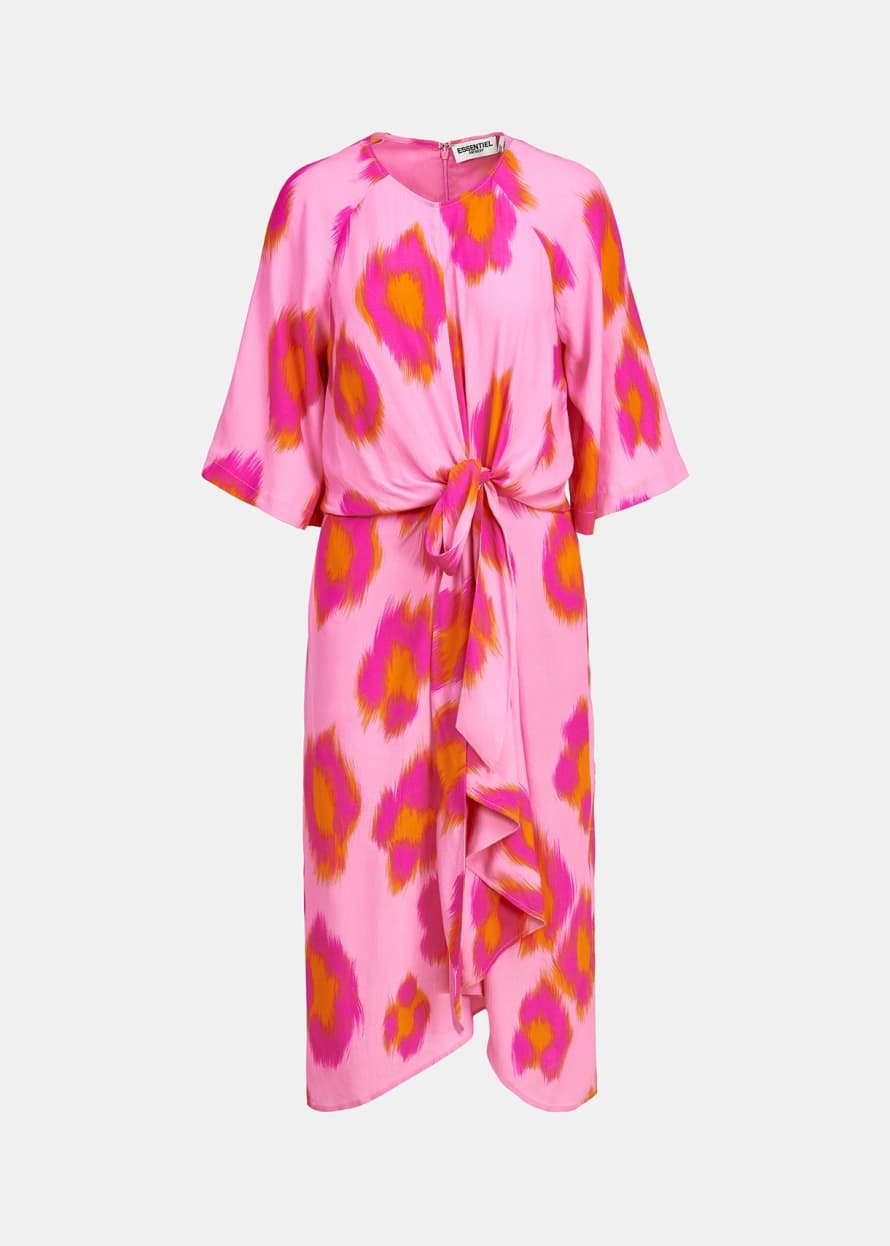 Essentiel Antwerp Pink Nectar Dainty Floaty Sleeve Dress