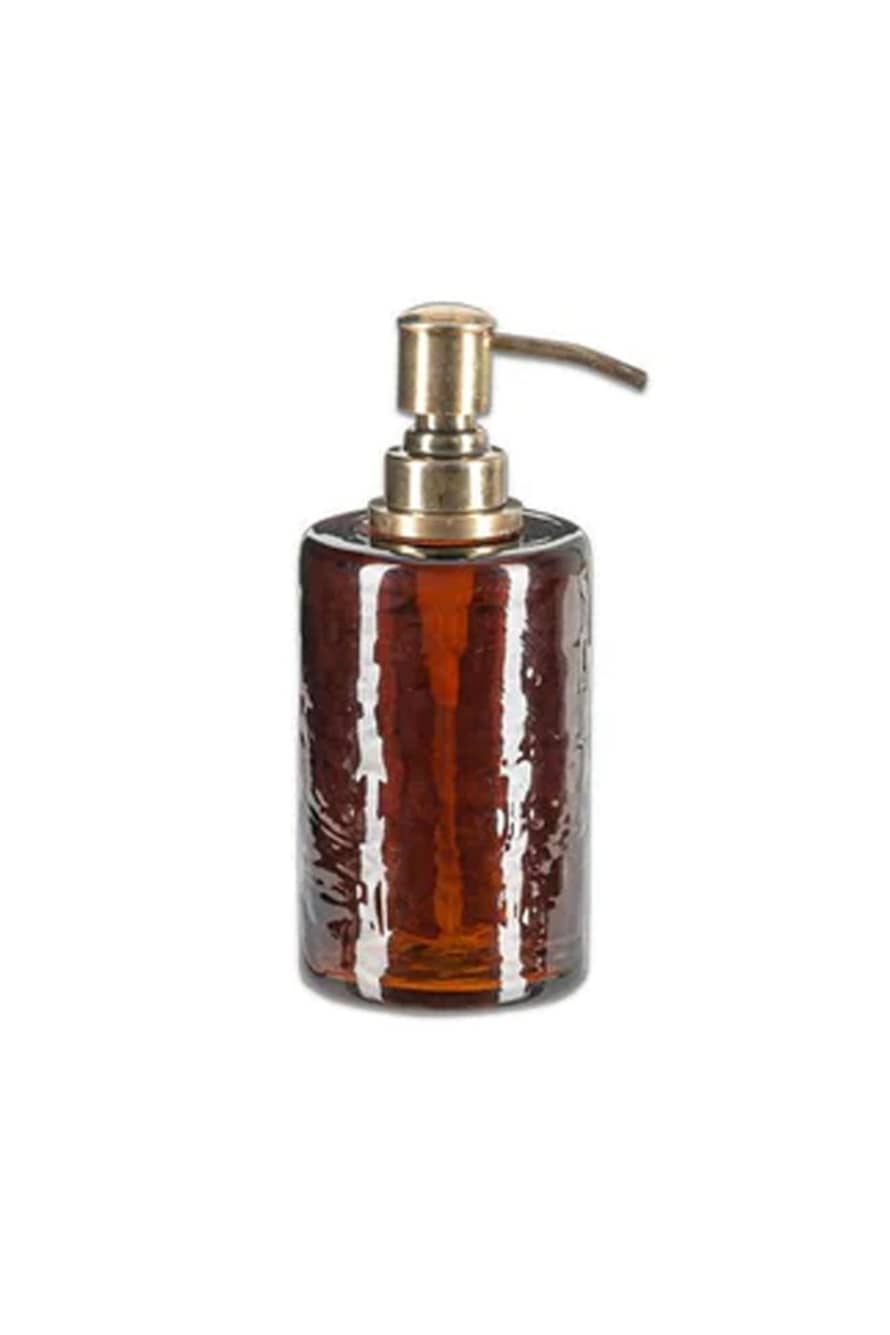 Nkuku Ilcoso Recycled Hammered Glass Soap Dispenser
