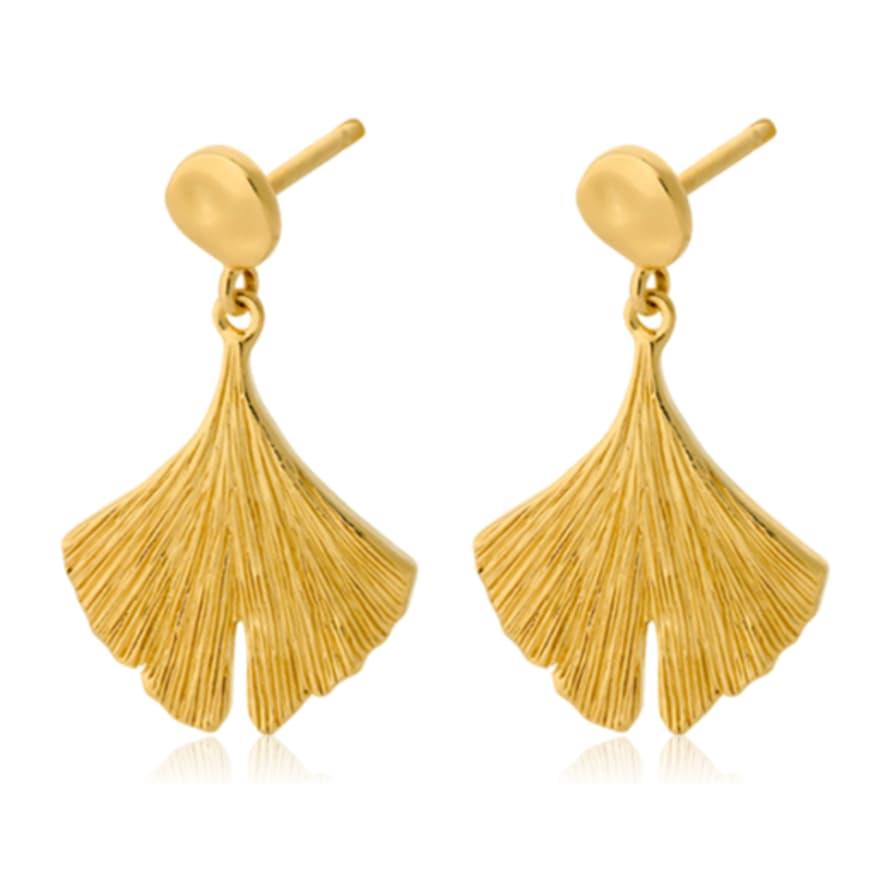 Pernille Corydon Gold Biloba Earrings