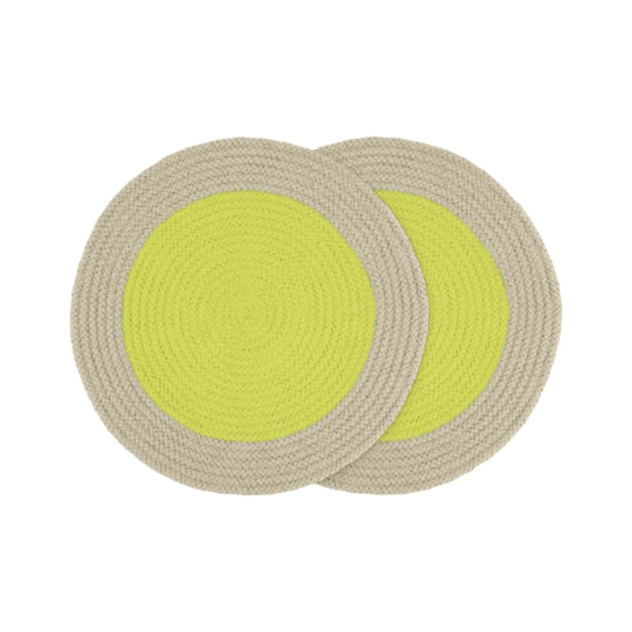 Remember Set of 2 Lime Placemats