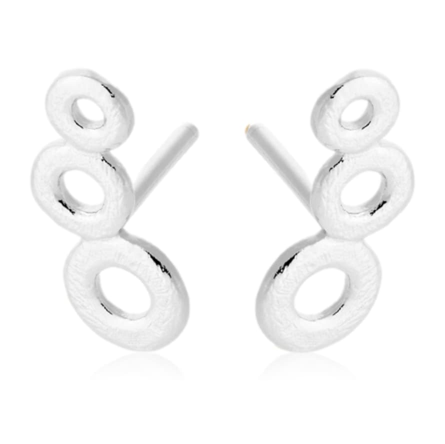 Pernille Corydon Silver Triple Circle Earrings