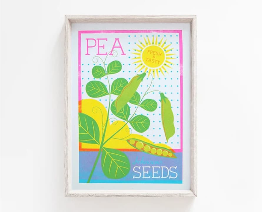 Printer Johnson Pea Seeds Risograph Print