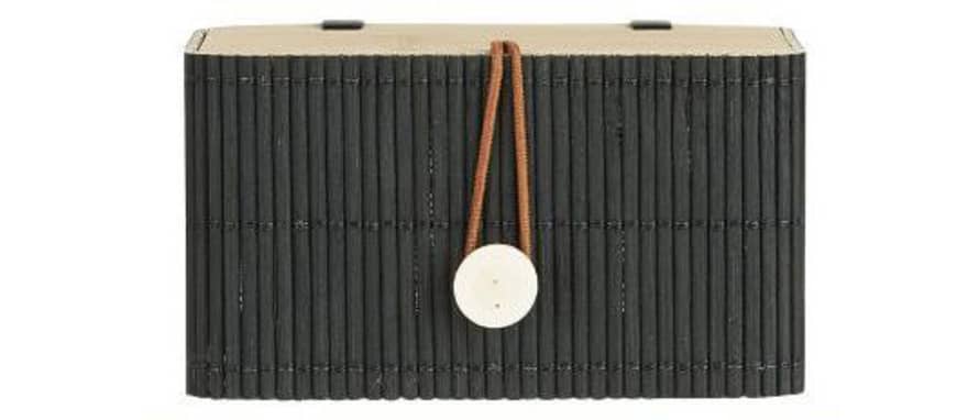 Ib Laursen Black Bamboo Box with Lid - Small