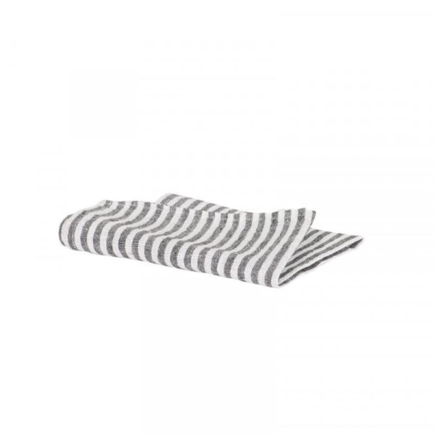 Berylune Washed Linen Tablecloth - Black Stripe 160 x 250cm