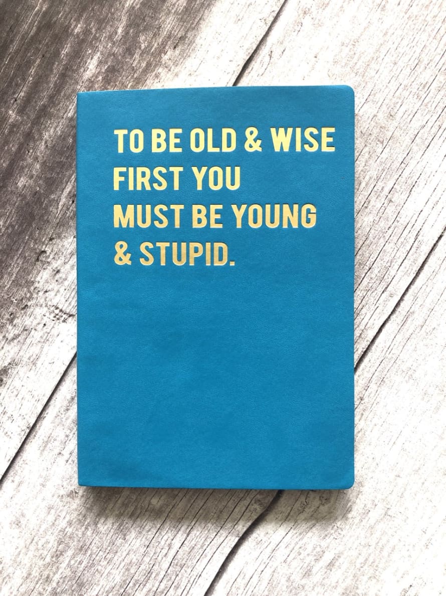 Humorous Cloud Nine A5 Lined Notebook - To Be Old & Wise