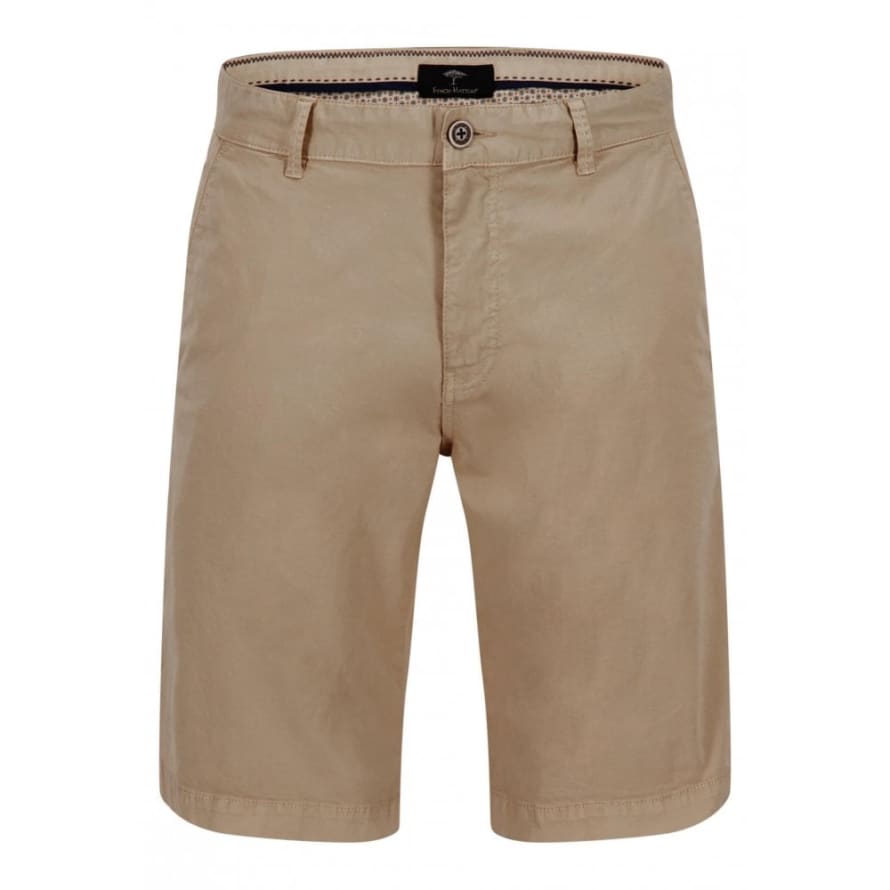 FYNCH-HATTON Sand Cotton Stretch Chino Shorts