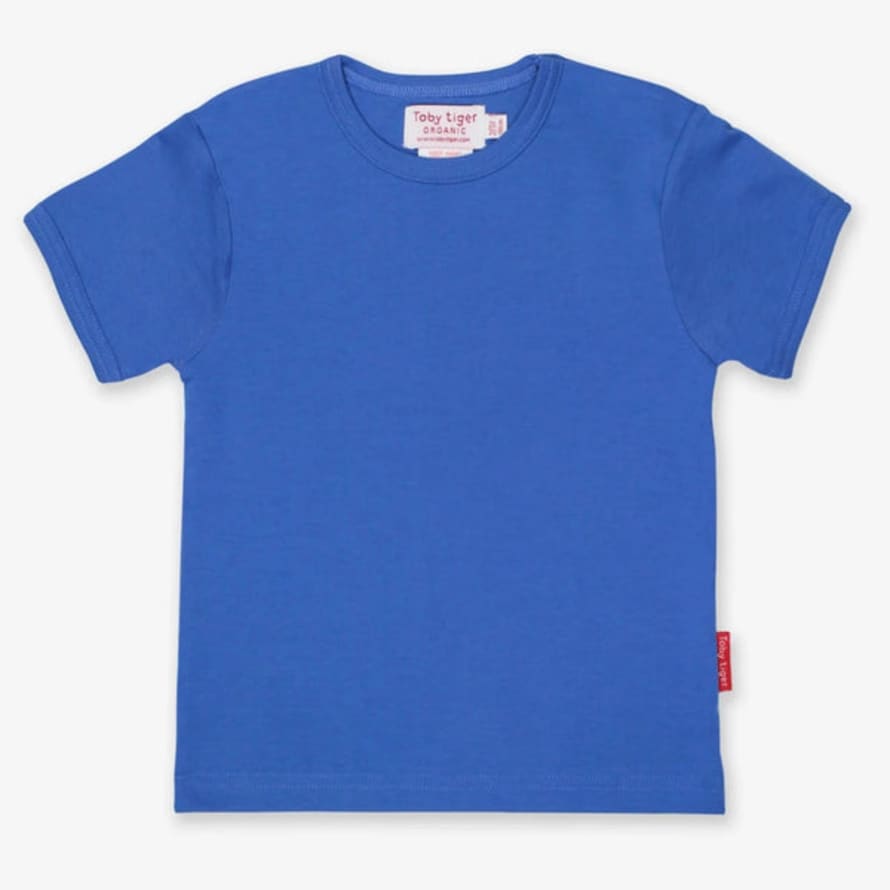 Toby Tiger Organic Basic T Shirt - Blue