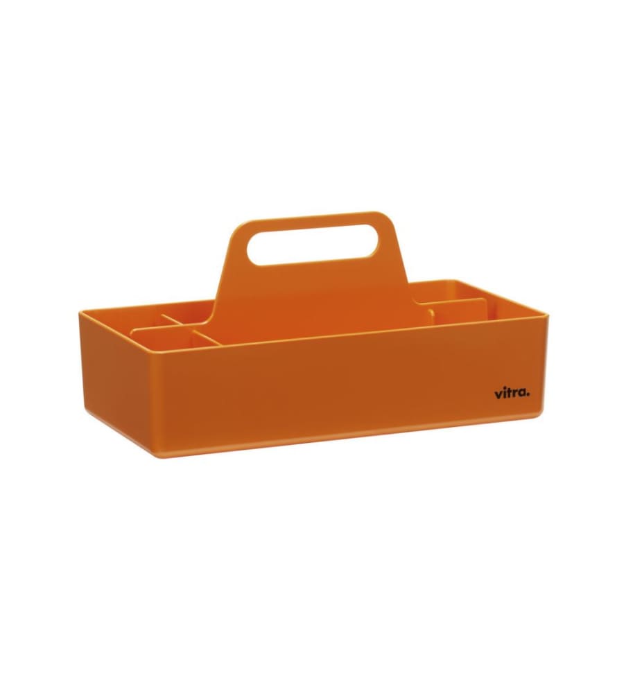 Vitra Toolbox RE -recycled plastic- Tangerine Desk Organizer