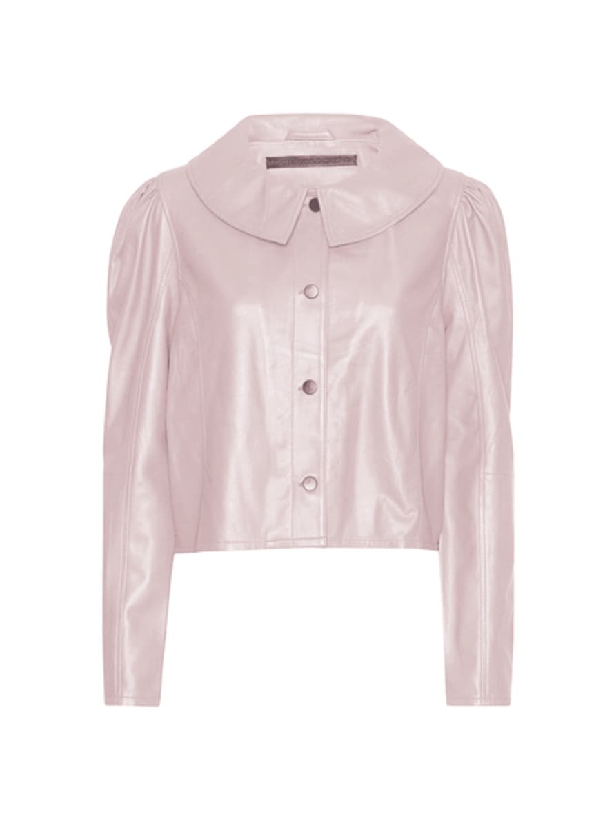 MDK Pale Pink Heal Leather Shirt Jacket