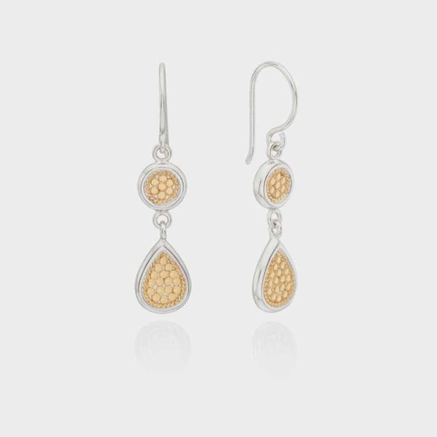 Anna Beck Classic Double Drop Earrings - Gold & Silver