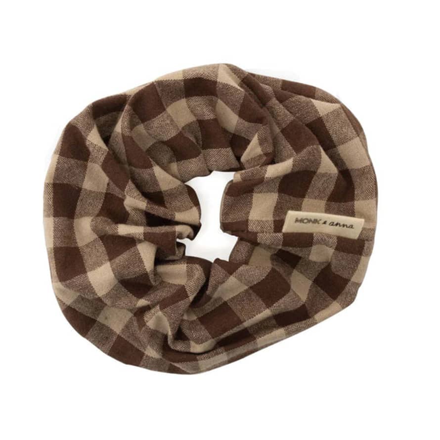 Life Store UK Monk & Anna Scrunchie Brown Check