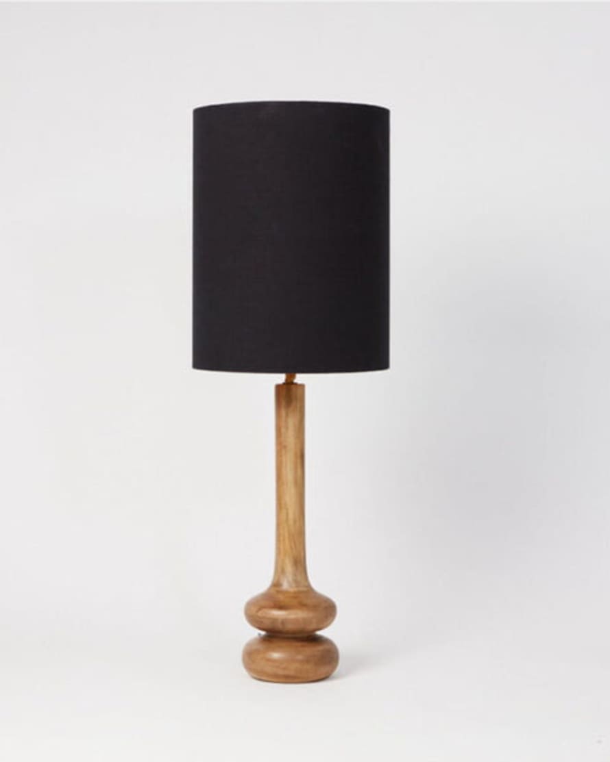The Forest & Co. Natural Wood And Linen Table Lamp