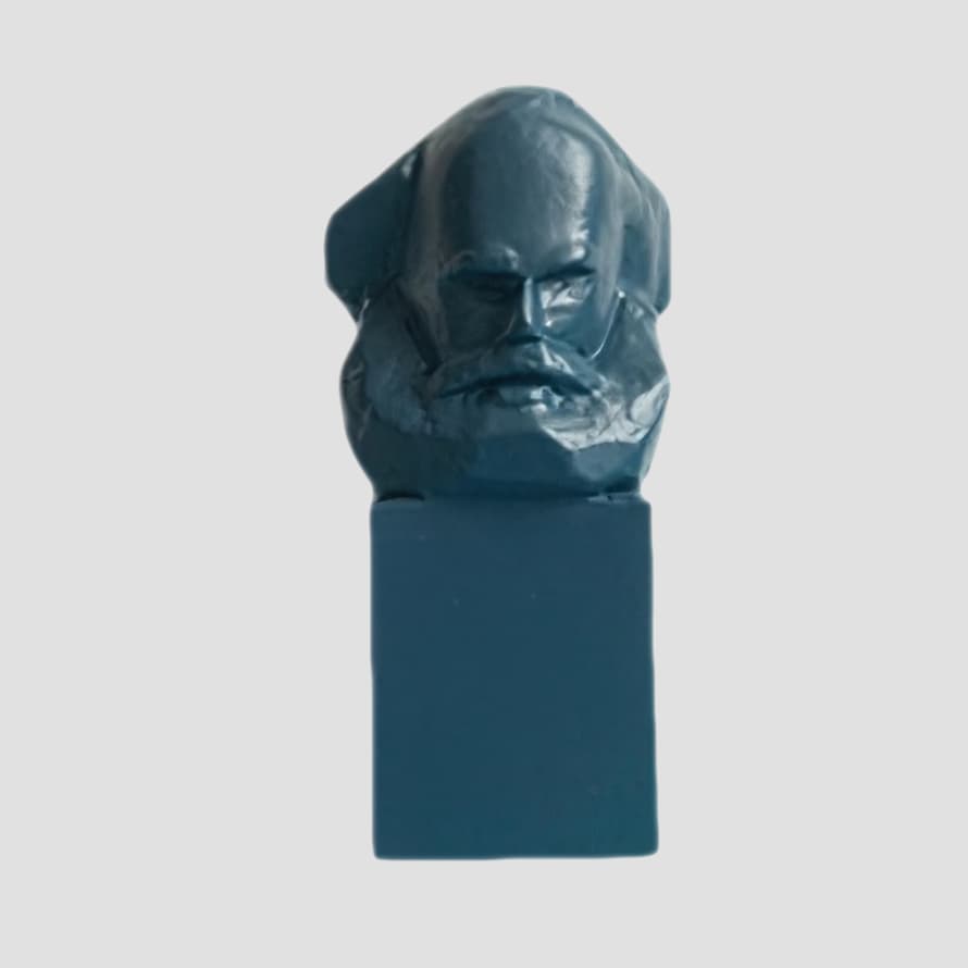 Sandra Rudolph  Marx Reloaded - Karl Marx Sculpture Mini Bust Unique - Classic Collection Dark Blue