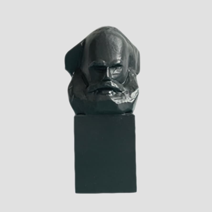 Sandra Rudolph Marx Reloaded - Karl Marx Sculpture Mini Bust Unique - Classic Collection Dark Grey