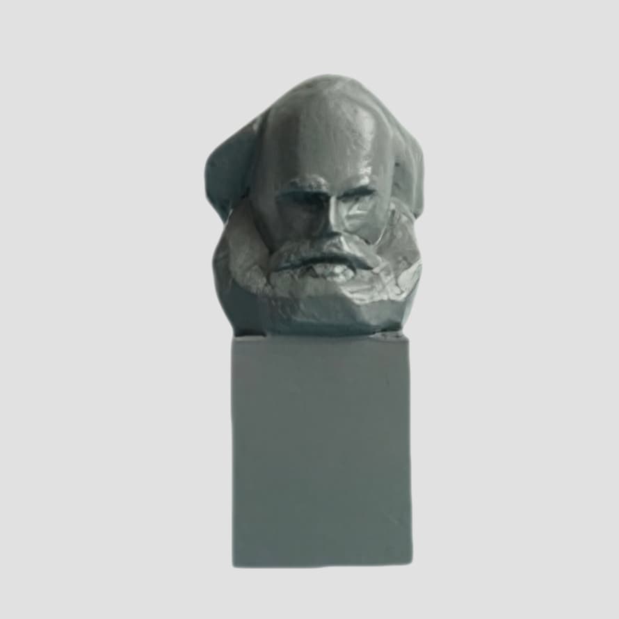 Sandra Rudolph  Marx Reloaded - Karl Marx Sculpture Mini Bust Unique - Classic Collection Grey