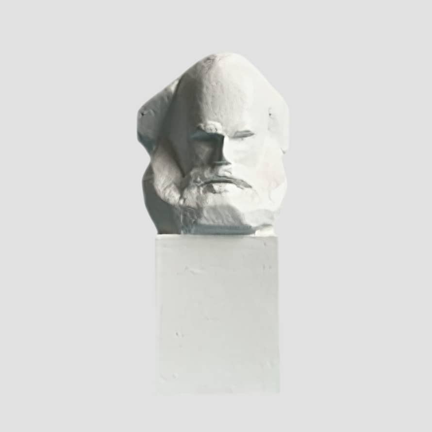 Sandra Rudolph Marx Reloaded - Karl Marx Sculpture Mini Bust Unique - Classic Collection White