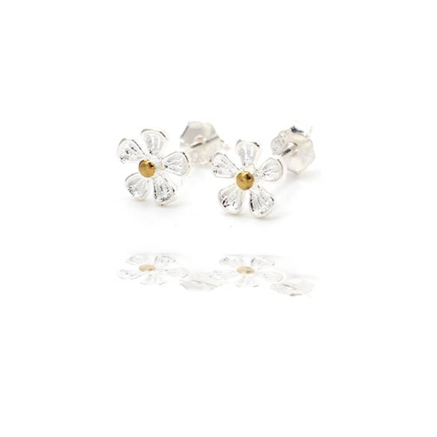 Curiouser Collection Sterling Silver Anemone Flower Stud Earrings