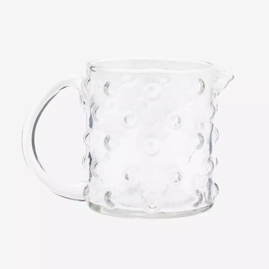 Madam Stoltz Small Clear Glass Jug with Dots