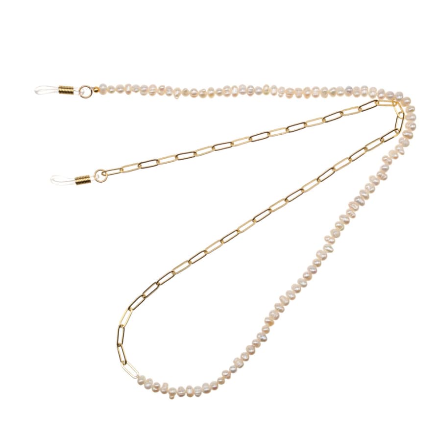 Talis Chains Gold Chain with Freshwater Pearls Glasses Chain