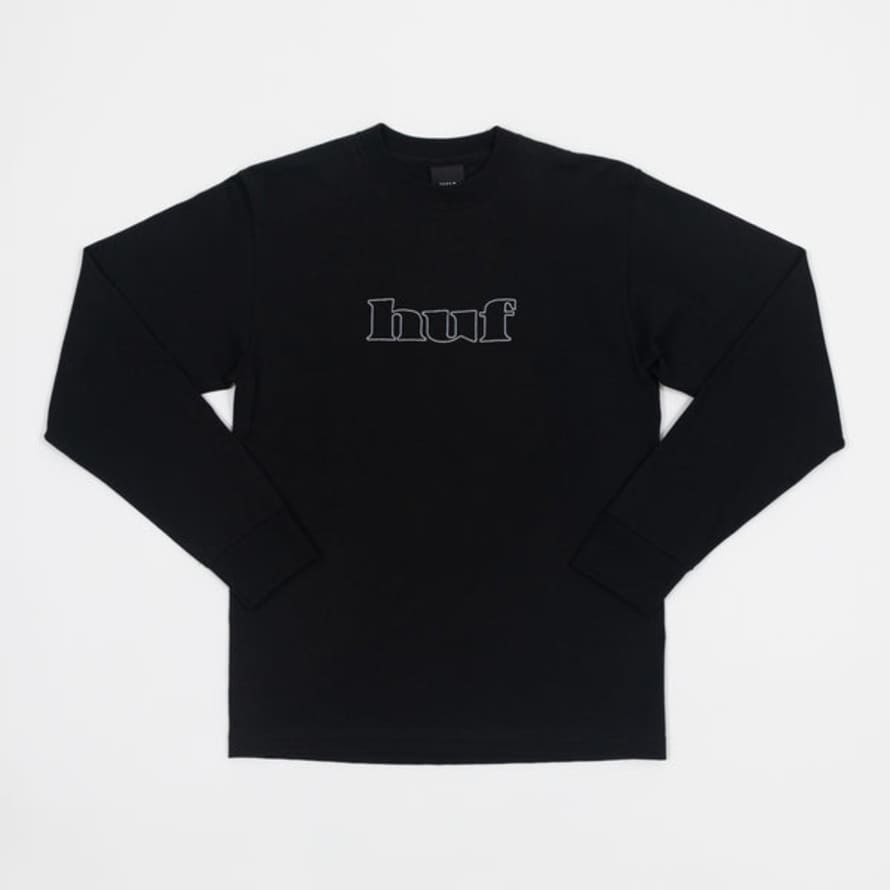 HUF Certificate Chest Logo Long Sleeve T-shirt in Black