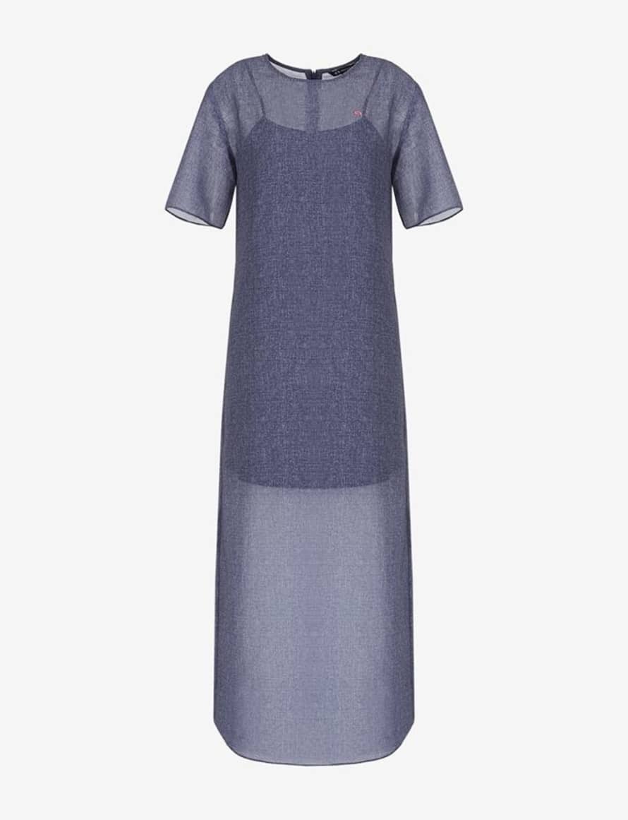 Armani Exchange Sheer Woven Maxi Dress