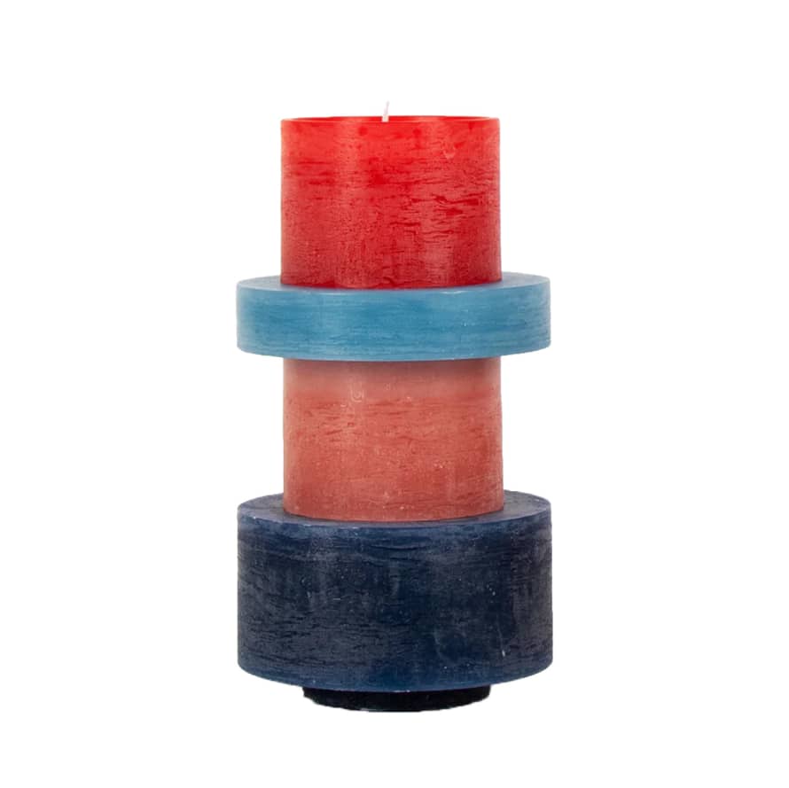 Stan Editions Candle Stack Medium in Red and Blue