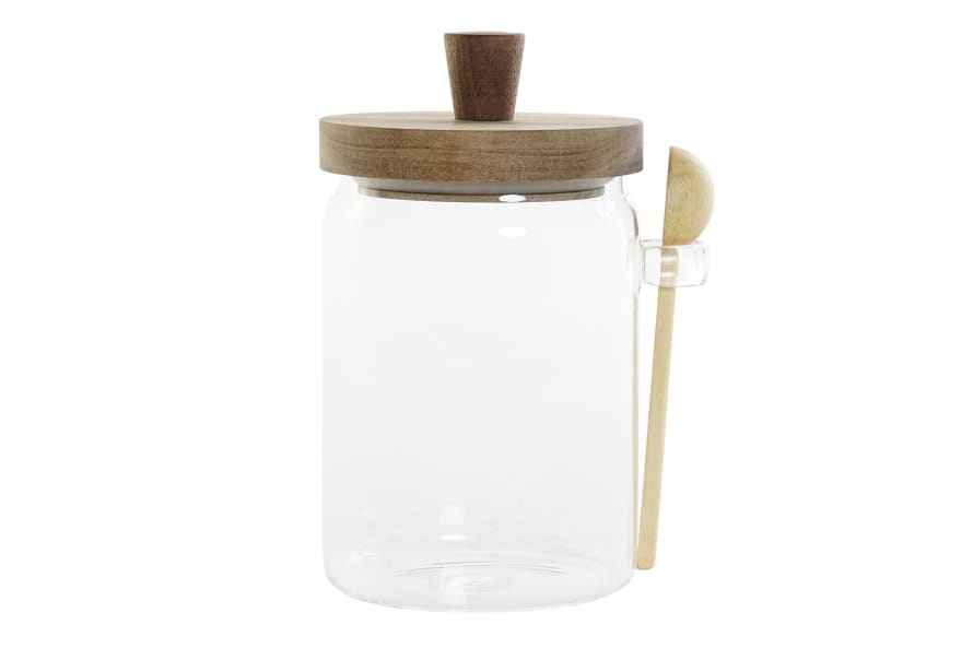 Joca Home Concept Acacia Jar with Wooden Spoon  